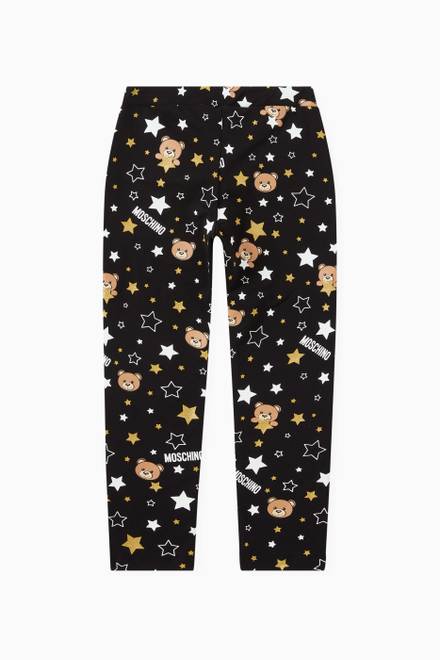 hover state of Teddy Bear with Stars Leggings in Cotton 