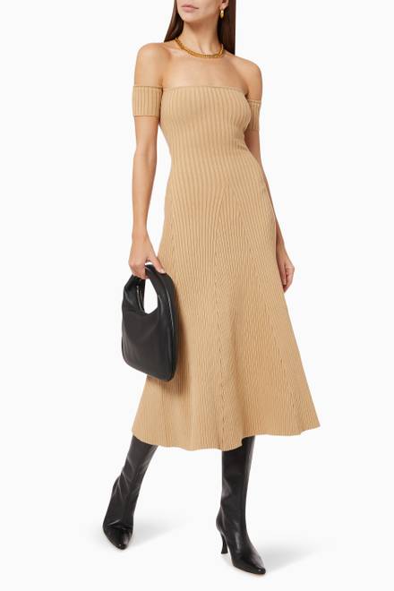 hover state of Valerie Dress in Rib-knit     