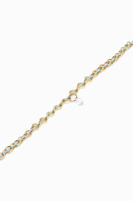 hover state of Vianna Thread Bracelet with Diamond in 18kt Yellow Gold