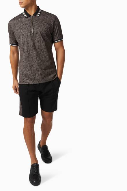 hover state of Sport Slim Fit Polo in Printed Double Knit Jersey 