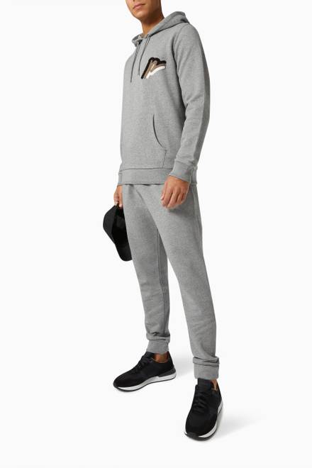 hover state of Tri Logo Slim Fit Joggers in Cotton Jersey 