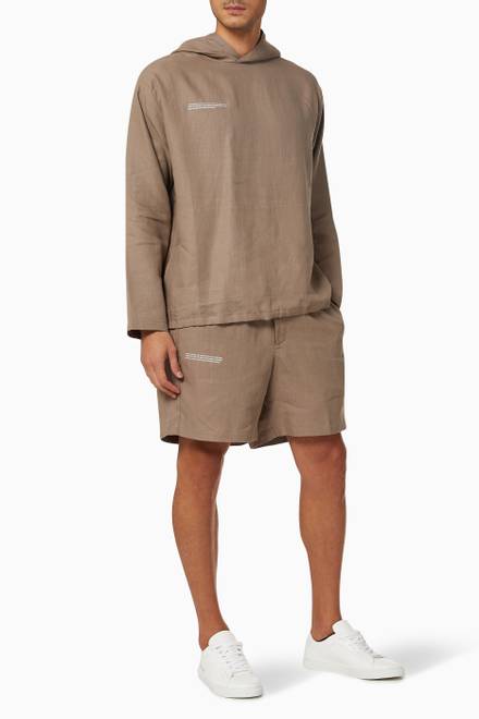hover state of Lightweight Aloe Linen Shorts