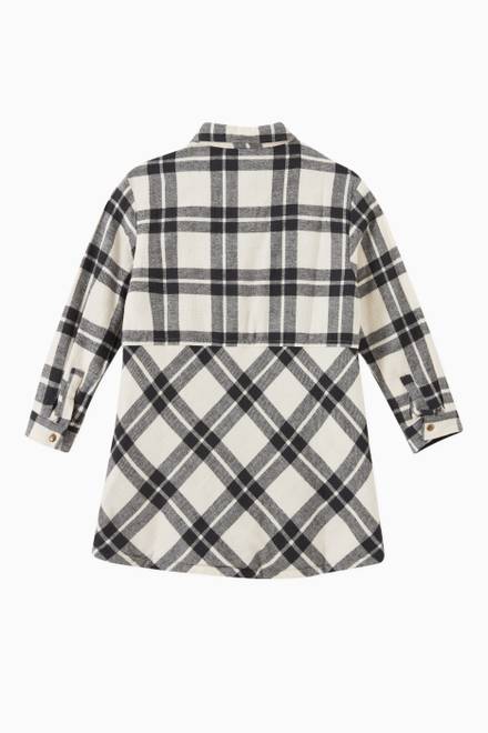 hover state of Check Shirt Dress in Cotton   