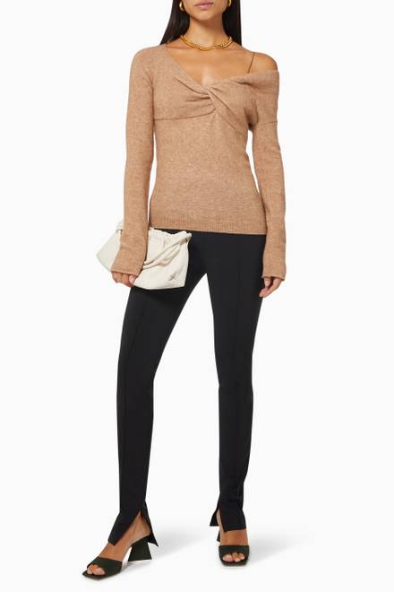hover state of Slit Leggings in Twill Jersey 