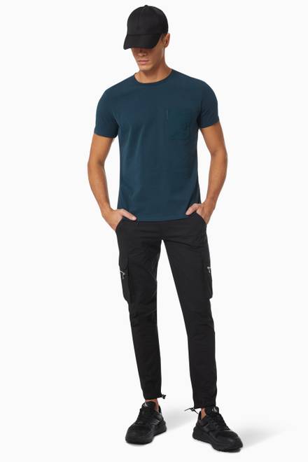 hover state of T-shirt with Chest Pocket in Cotton 