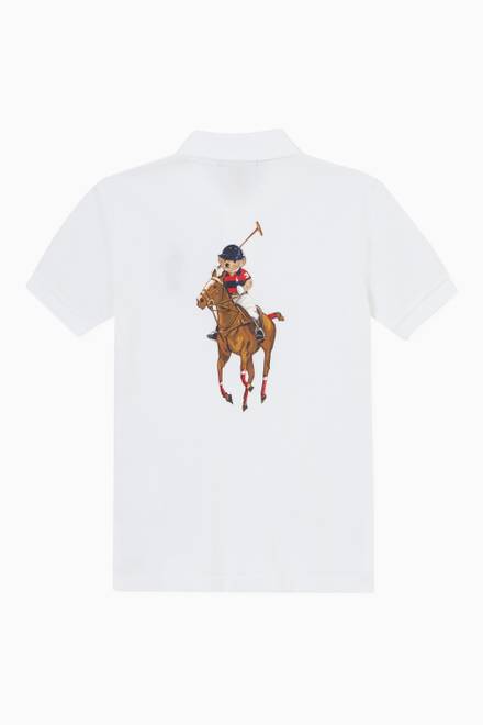 hover state of Polo Bear & Big Pony Print T-shirt in Cotton Mesh