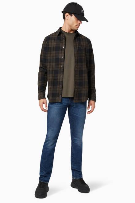 hover state of Check Shirt in Cotton Twill  