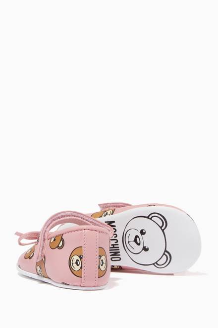 hover state of Teddy Bear Print Ballerina in Leather  