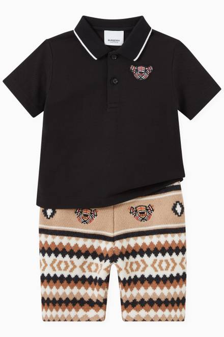 hover state of Shorts in Fair Isle Wool Cashmere    