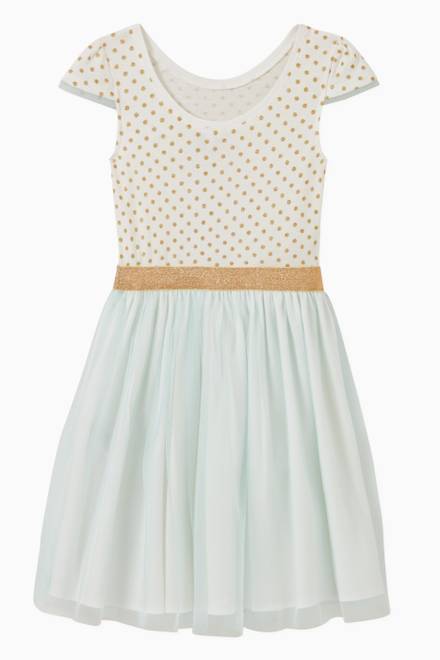 hover state of Dress in Glitter Polka Cotton Linen & Tulle 