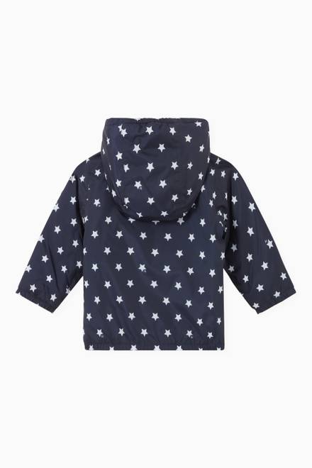 hover state of Blouson in Star Print Waterproof Fabric   