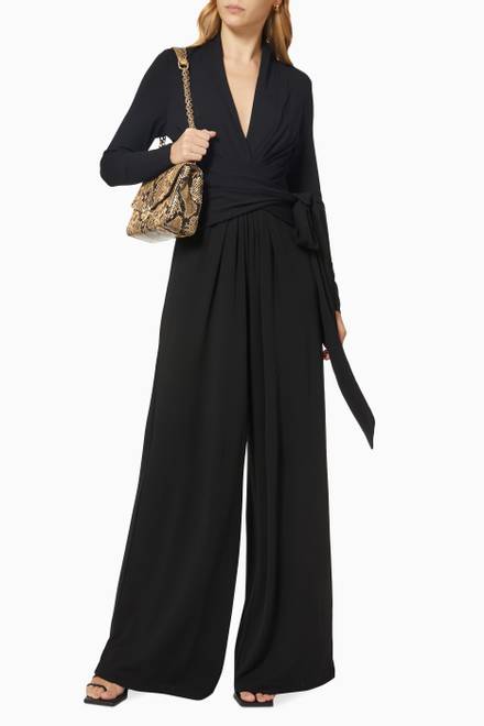 hover state of Palazzo Jumpsuit in Stretch Jersey  