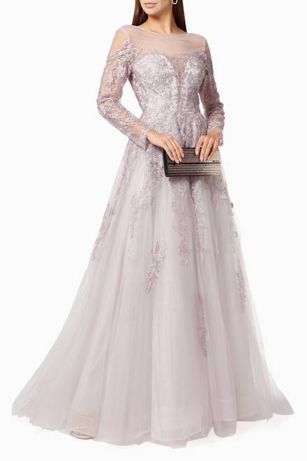 hover state of Beaded Gown in Tulle