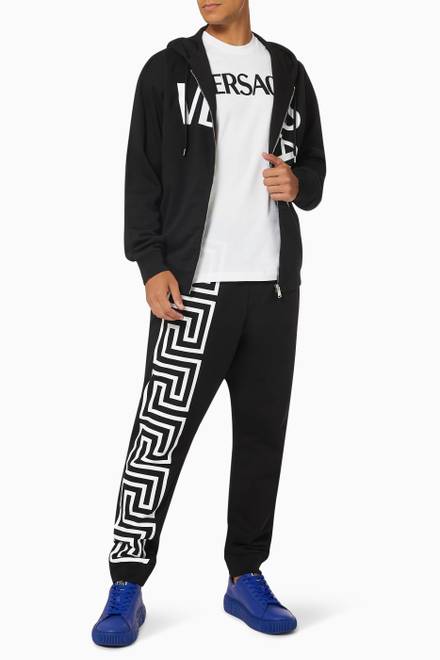 hover state of Greca Track Pants in Cotton Terry   
