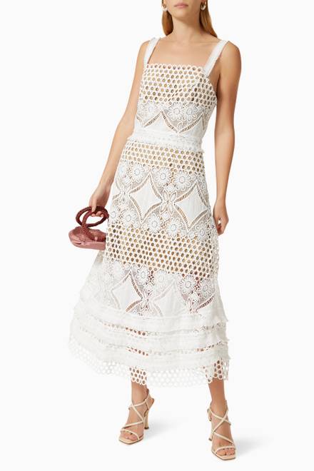 hover state of Boracay Dress in Guipure Lace    