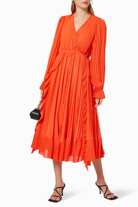 hover state of Pleated Button Dress