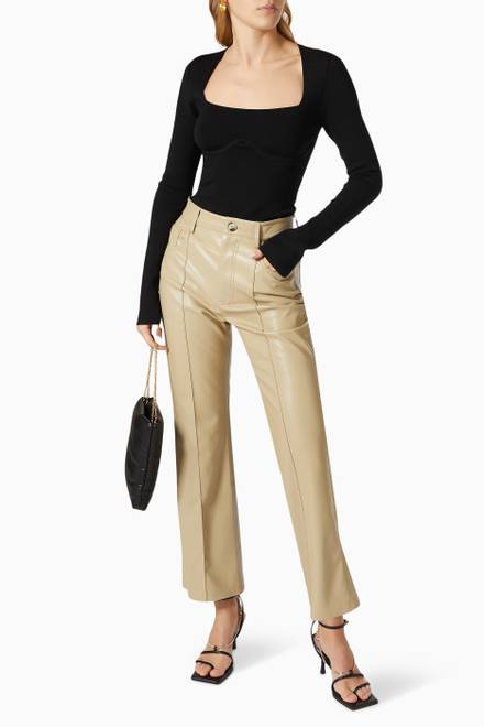 hover state of Zoey Embroidered Pants in Cotton  
