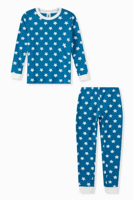 hover state of Graphic Print Pyjama Set in Organic Cotton 