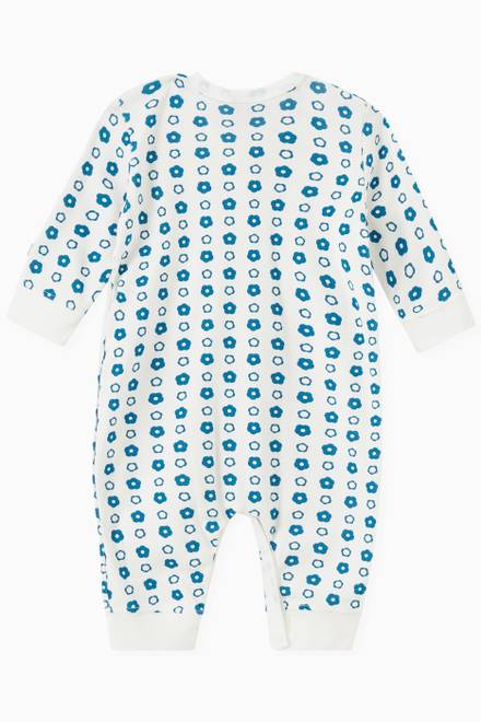 hover state of Retro Floral Footless Sleepsuit in Organic Cotton  