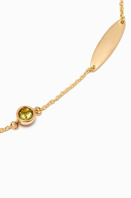 hover state of Ara Peridot August Birthstone Bracelet in 18kt Yellow Gold  