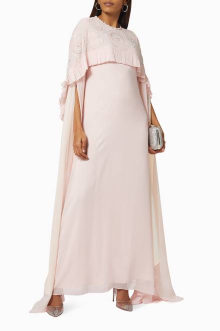 hover state of Embroidered Dress in Chiffon 