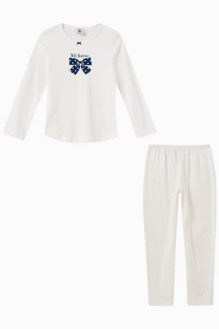 hover state of Pyjama Set in Spotted Organic Cotton Rib Knit 