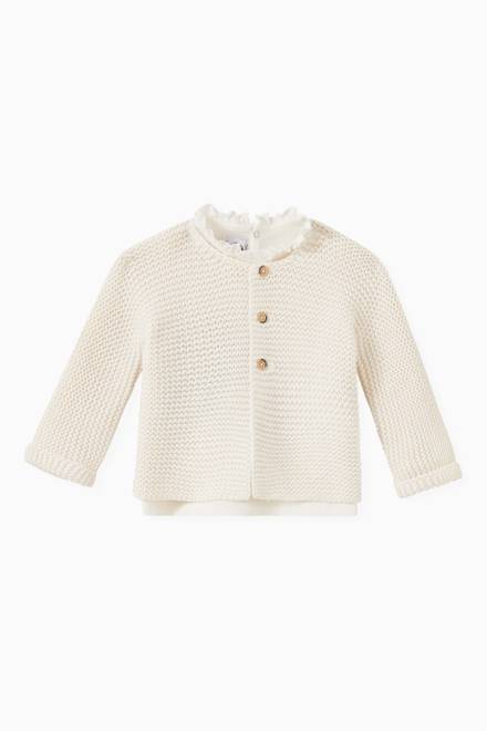 hover state of Cardigan in Cotton-wool Knit  