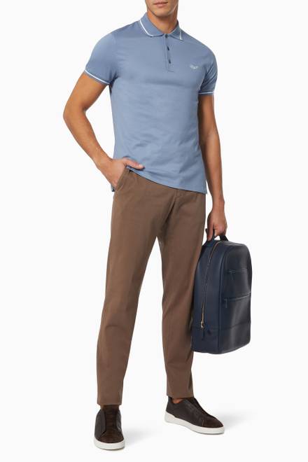 hover state of Trousers in Stretch Cotton & Lyocell   