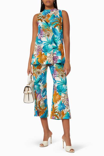 hover state of Drava Floral Trousers  