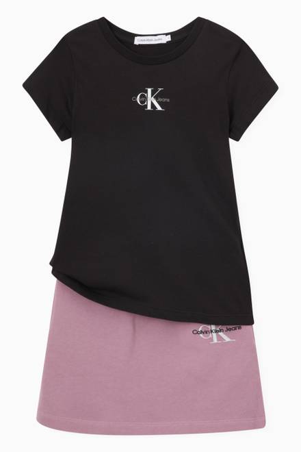 hover state of Monogram Skirt in Organic Cotton