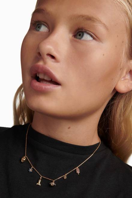 hover state of Les Petite Necklace in 18kt Gold Plated Sterling Silver  