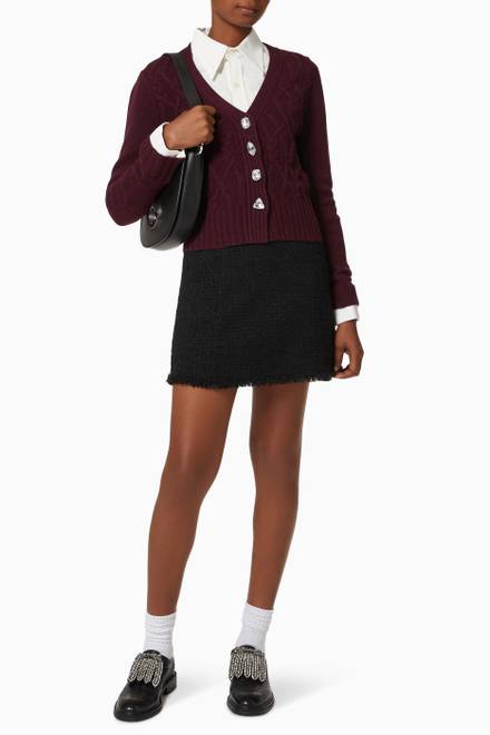 hover state of Scenetta Cardigan with Jewelled Buttons 