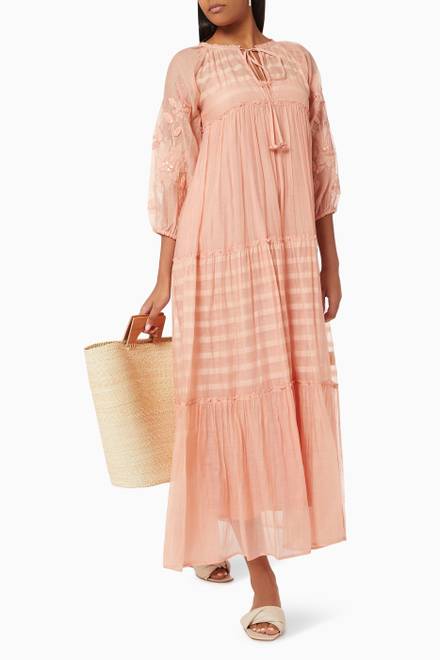 hover state of Abby Maxi Dress in Cotton Silk Blend  
