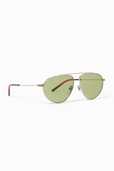 hover state of Pilot Frame Sunglasses in Metal 