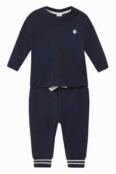hover state of Ankle Cuff Trousers in Cotton Fleece  