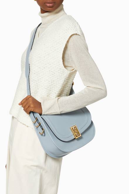 hover state of Sadie Satchel Bag in Silky Calf Leather    