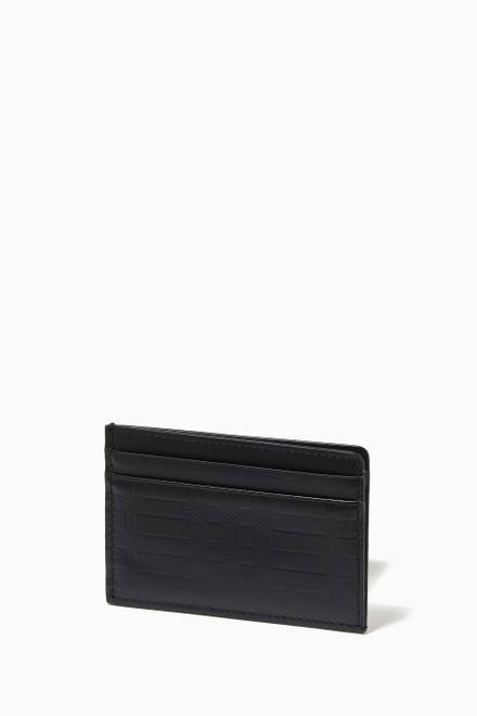 hover state of Card Case in Embossed Check Leather    