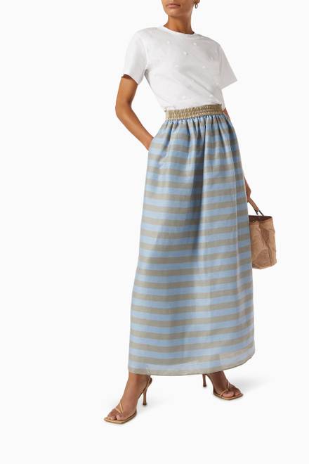 hover state of A-line Skirt in Linen Blend  