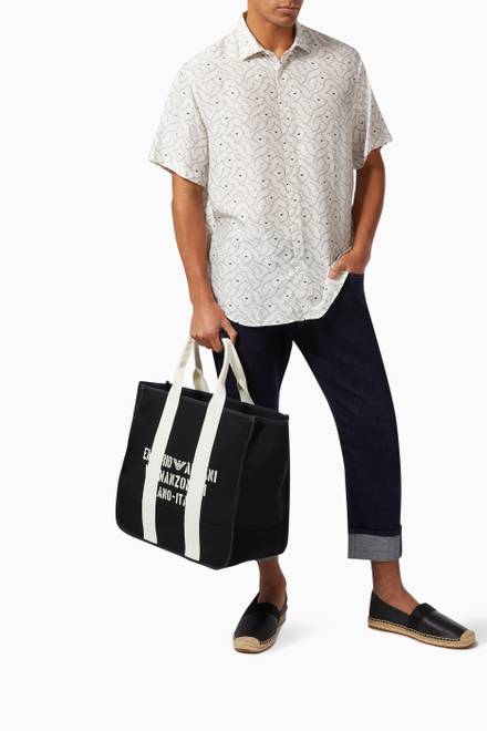 hover state of Logo Tote Bag in Canvas 