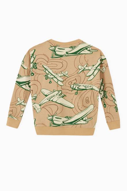 hover state of Boxy Fit Printed Sweatshirt in  Organic Cotton   
