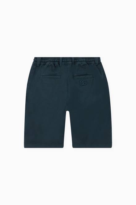 hover state of Embroidered Logo Shorts in Cotton Drill 
