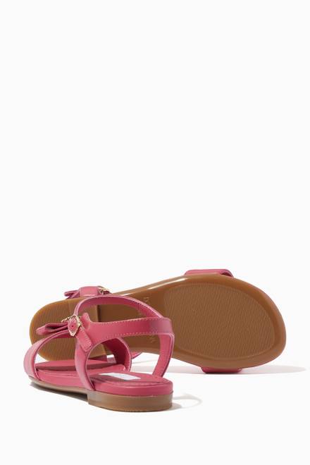 hover state of Bow Sandals in leather
