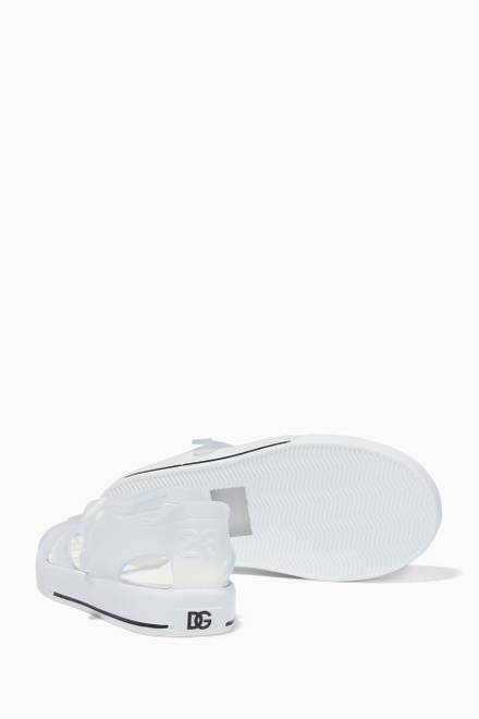 hover state of DG Interlock Logo Jelly Sandals 