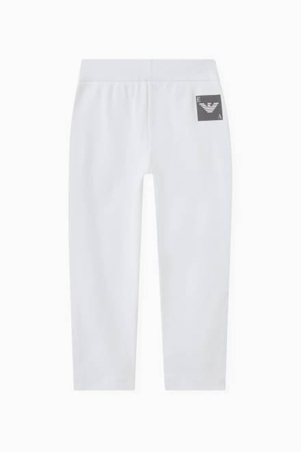 hover state of Eagle Logo Tape Joggers in Cotton Jersey