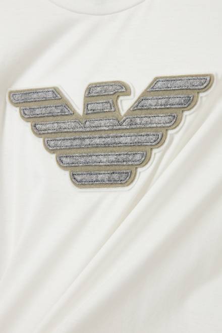 hover state of Large Eagle Patch T-shirt in Cotton 