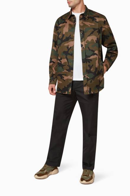 hover state of Camouflage Shirt Jacket in Cotton Drill