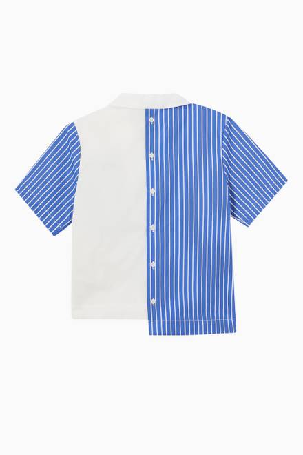 hover state of Striped Asymmetrical Shirt in Cotton Poplin
