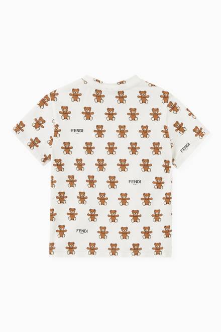 hover state of Allover Teddy Print in Cotton Jersey