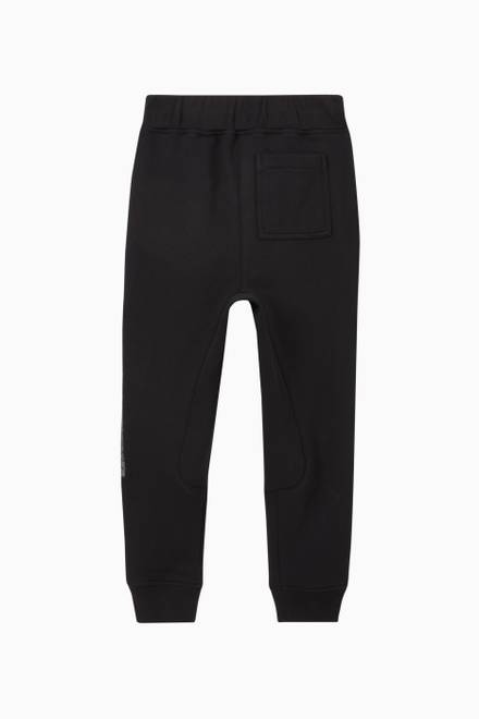 hover state of Monogram Quilted Panel Jogging Pants in Loop-back Cotton 