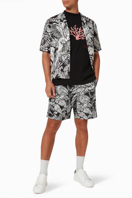 hover state of Jungle Parrots Swim Shorts in Nylon